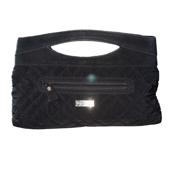 Vera Bradley Black Microfiber Clutch With Zebra Print - Picture 4 of 9